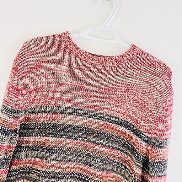 🎉Clearance🎉Express Red & Black Striped Tight Knit Stretchy Sweater ~ Medium - Picture 2 of 6